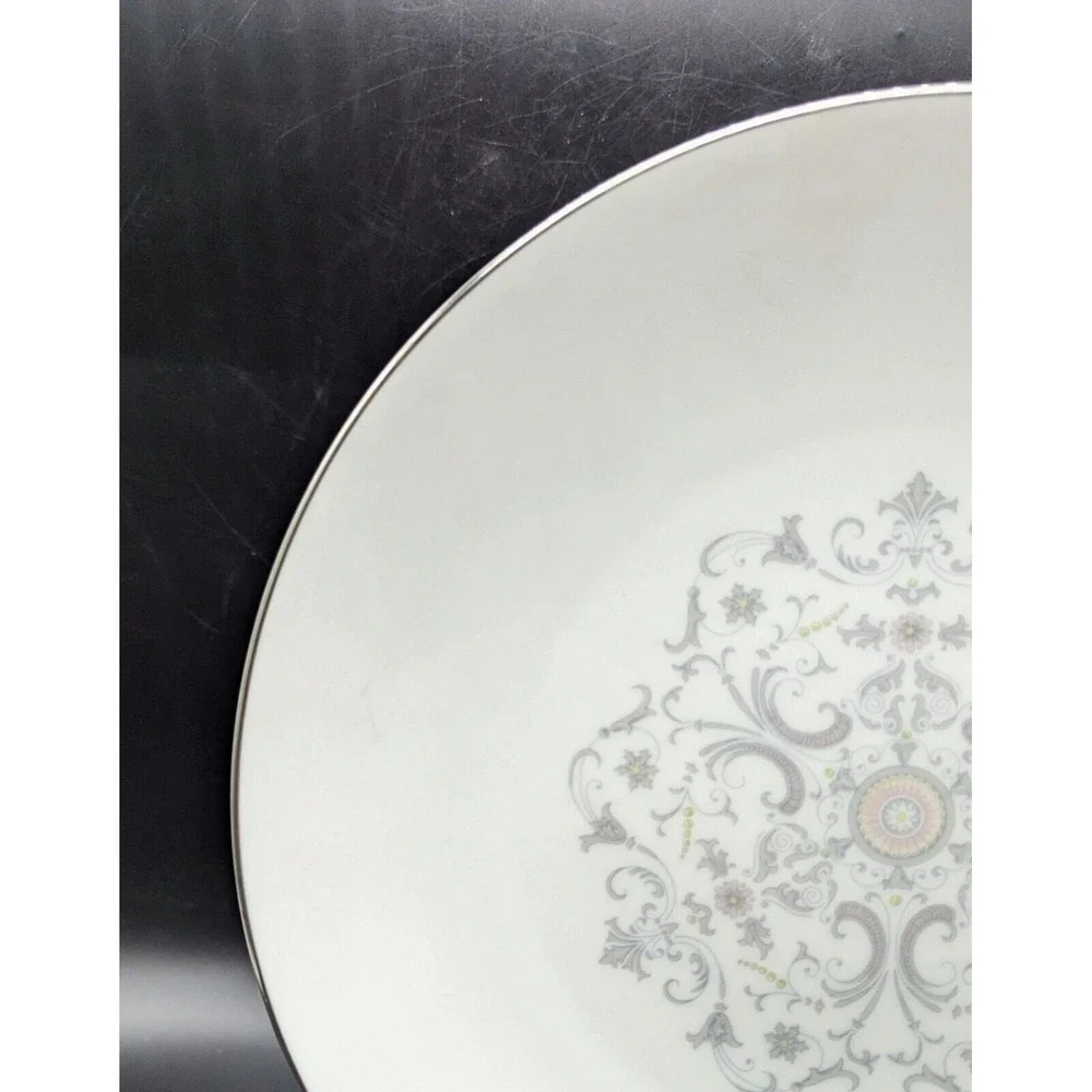 Vintage Royal Worcester England Bridal Lace Set/8 Dinner Plates Mid Century